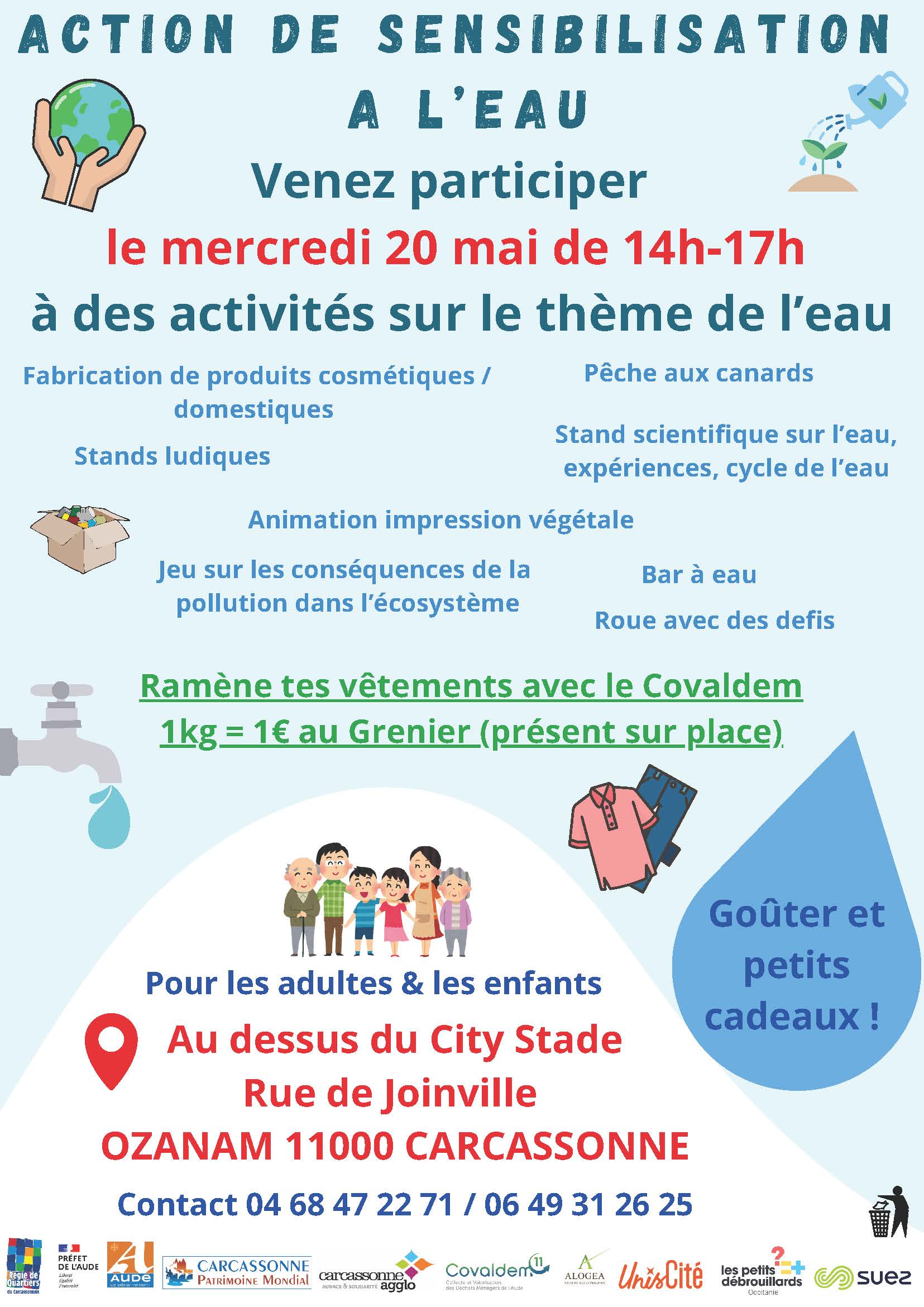 Action sur l'eau OZANAM 20 mai 2026 affiche actions sur l'eau Ozanam