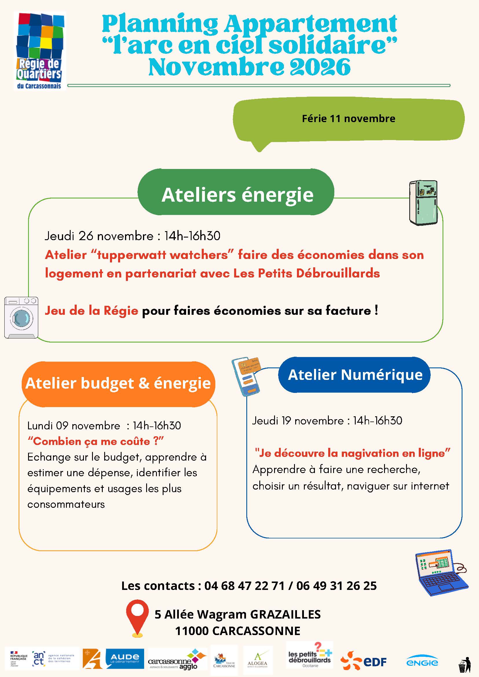 Programme novembre Apt GRAZAILLES